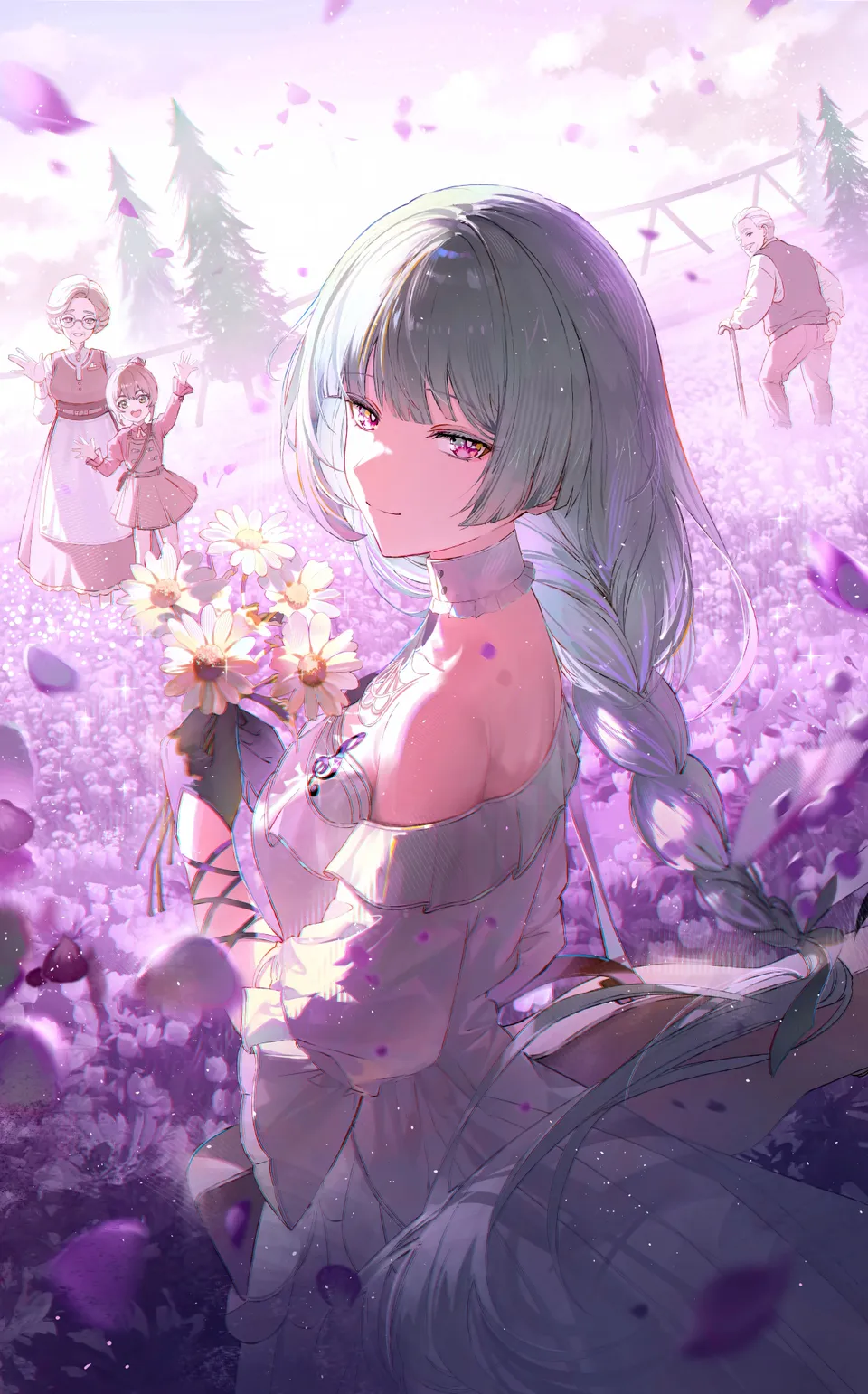 「花未谢，人无归」